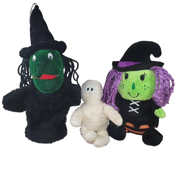 Halloween Plush Boo Beans Mummy Witch Puppet Stuffed Animal Dan Dee Best Toys - Picture 1 of 12